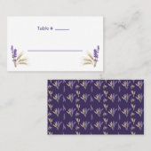 Mooie Lavendel & Tarwe Flat Place Card Plaatskaartje (Voorkant / Achterkant)