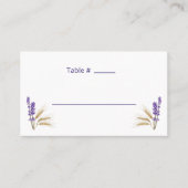 Mooie Lavendel & Tarwe Flat Place Card Plaatskaartje (Voorkant)