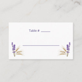 Mooie Lavendel & Tarwe Flat Place Card Plaatskaartje