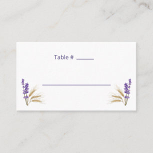 Mooie Lavendel & Tarwe Flat Place Card Plaatskaartje