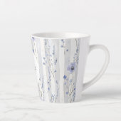 Mooie lavendel witte bloem strepen bruidsbeurt latte mok (Rechts)