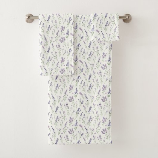 Mooie lavendel witte bloemen bruidsdouche bad handdoek (Insitu)