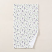Mooie lavendel witte bloemen bruidsdouche bad handdoek (Handdoek)