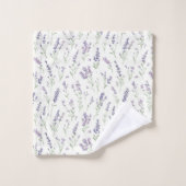 Mooie lavendel witte bloemen bruidsdouche bad handdoek (Wasdoekje)