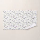 Mooie lavendel witte bloemen bruidsdouche bad handdoek (Handdoek)