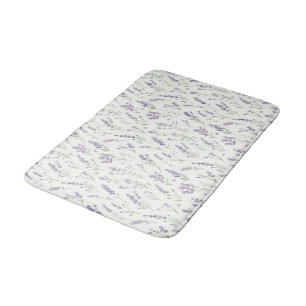 Mooie lavendel witte bloemen bruidsdouche badmat