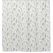 Mooie lavendel witte bloemen bruidsdouche douchegordijn (Voorkant)