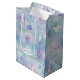 Mooie lavendel witte bloemen bruidsdouche medium cadeauzakje
