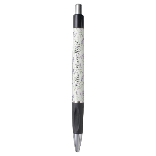 Mooie Lavendel Witte Bloemen Bruidsdouche Pen (Voorkant Verticaal)