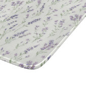 Mooie lavendel witte bloemen bruidsdouche snijplank (Hoek)