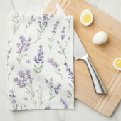 Mooie Lavendel Witte Bloemen Bruidsdouche Theedoek (Quarter Fold)