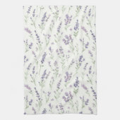Mooie Lavendel Witte Bloemen Bruidsdouche Theedoek (Verticaal)