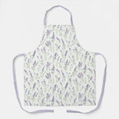 Mooie lavendel witte bloemen bruiloftsdouche schort (Voorkant)