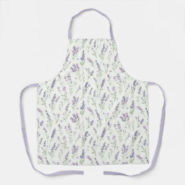 Mooie lavendel witte bloemen bruiloftsdouche schort