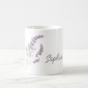 Mooie Lavendel Witte Bloemen Persoonlijk Koffiemok