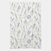 Mooie lavendel witte bloemen theedoek (Verticaal)