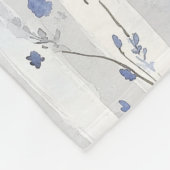 Mooie lavendel witte bloemige strepen bruids douch fleece deken (Hoek)