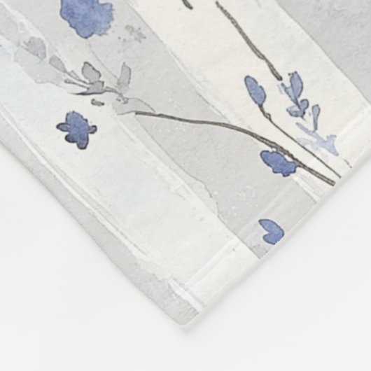 Mooie lavendel witte bloemige strepen bruids douch fleece deken (Hoek)