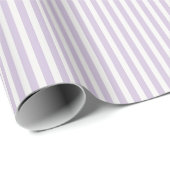 Mooie lavendel witte strepen bruidsdouche cadeaupapier (Rol Hoek)