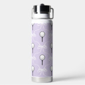Mooie lavendel witte strik golfpatroon waterfles (Achterkant)