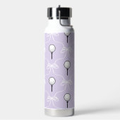 Mooie lavendel witte strik golfpatroon waterfles (Links)