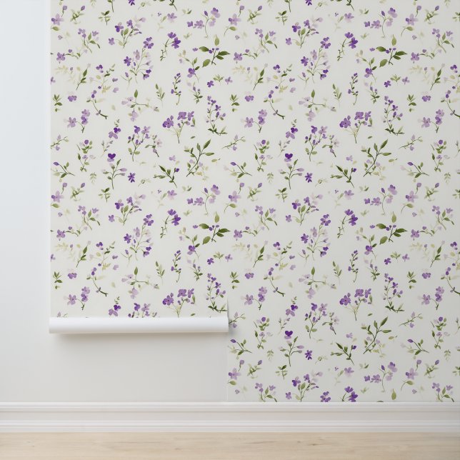 Mooie lavendelbloemen behang (Applicatie)
