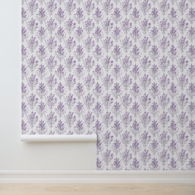 Mooie lavendelbloemen   behang (Applicatie)