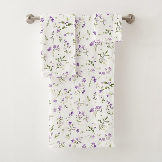 Mooie lavendelbloemen bruidsdouche bad handdoek (Insitu)