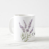 Mooie lavendelbloemen koffiemok (Voorkant links)