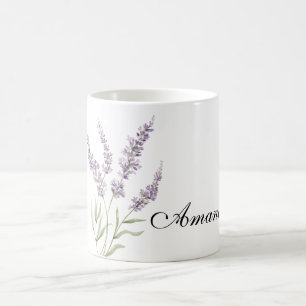 Mooie lavendelbloemen  koffiemok