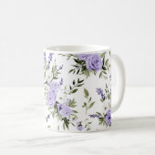 Mooie lavendelbloemen koffiemok (Voorkant rechts)