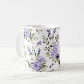 Mooie lavendelbloemen koffiemok (Voorkant links)