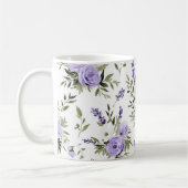 Mooie lavendelbloemen koffiemok (Links)