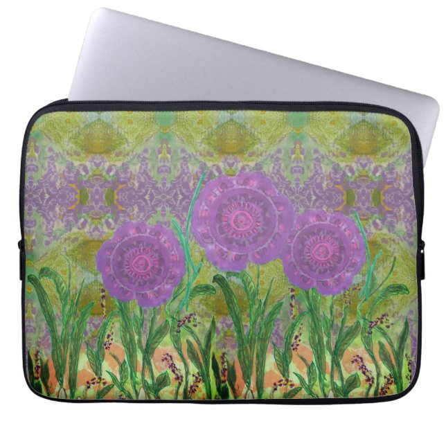 Mooie lavendelbloemen laptop sleeve (Voorkant)