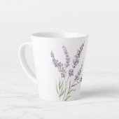 Mooie lavendelbloemen latte mok (Linkerhoek)