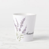 Mooie lavendelbloemen latte mok (Voorkant)
