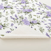 Mooie lavendelbloemen sherpa deken (3/4)