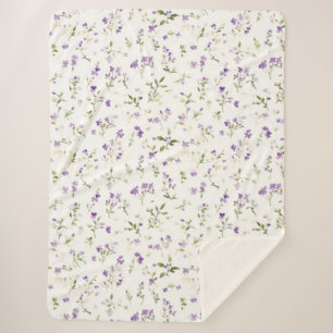 Mooie lavendelbloemen sherpa deken
