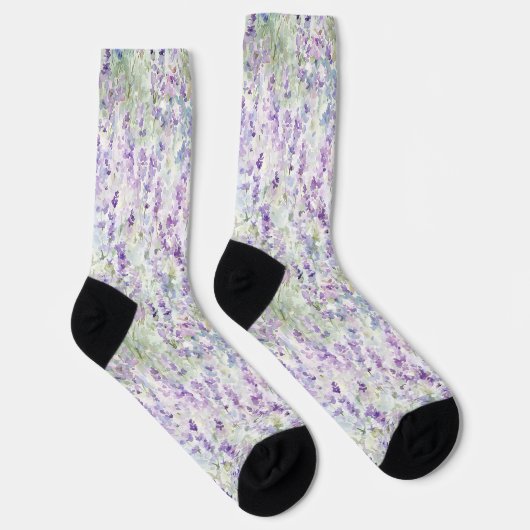 Mooie lavendelbloemen sokken (Rechts)