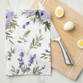 Mooie lavendelbloemen theedoek (Quarter Fold)