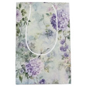 Mooie lavendelcrème rozen bloemen bruidsfeest medium cadeauzakje (Voorkant)