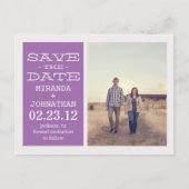 Mooie lavendelfoto Sla de datum op Post Kaarten (Voorkant)