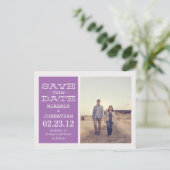 Mooie lavendelfoto Sla de datum op Post Kaarten (Staand voorkant)