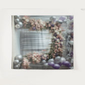 Mooie lavendelkleurige bloemenballonboog hangend wandkleed (Voorkant (horizontaal))