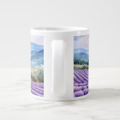 Mooie lavendelvelden kunst grote koffiekop (Achterkant)