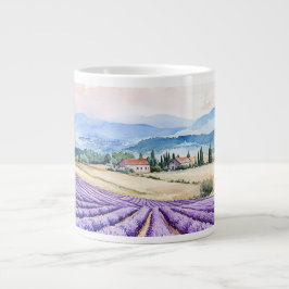 Mooie lavendelvelden kunst grote koffiekop