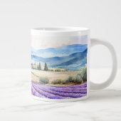 Mooie lavendelvelden kunst grote koffiekop (Rechts)