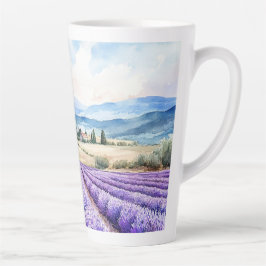 Mooie lavendelvelden kunst latte mok