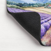 Mooie lavendelvelden kunst muismat (Hoek)