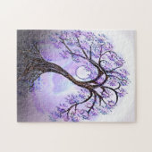 Mooie lavender-boom van het leven Puzzle Legpuzzel (Horizontaal)